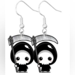 Kawaii Reaper Scream Earrings